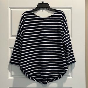 Navy and White Striped Sweater